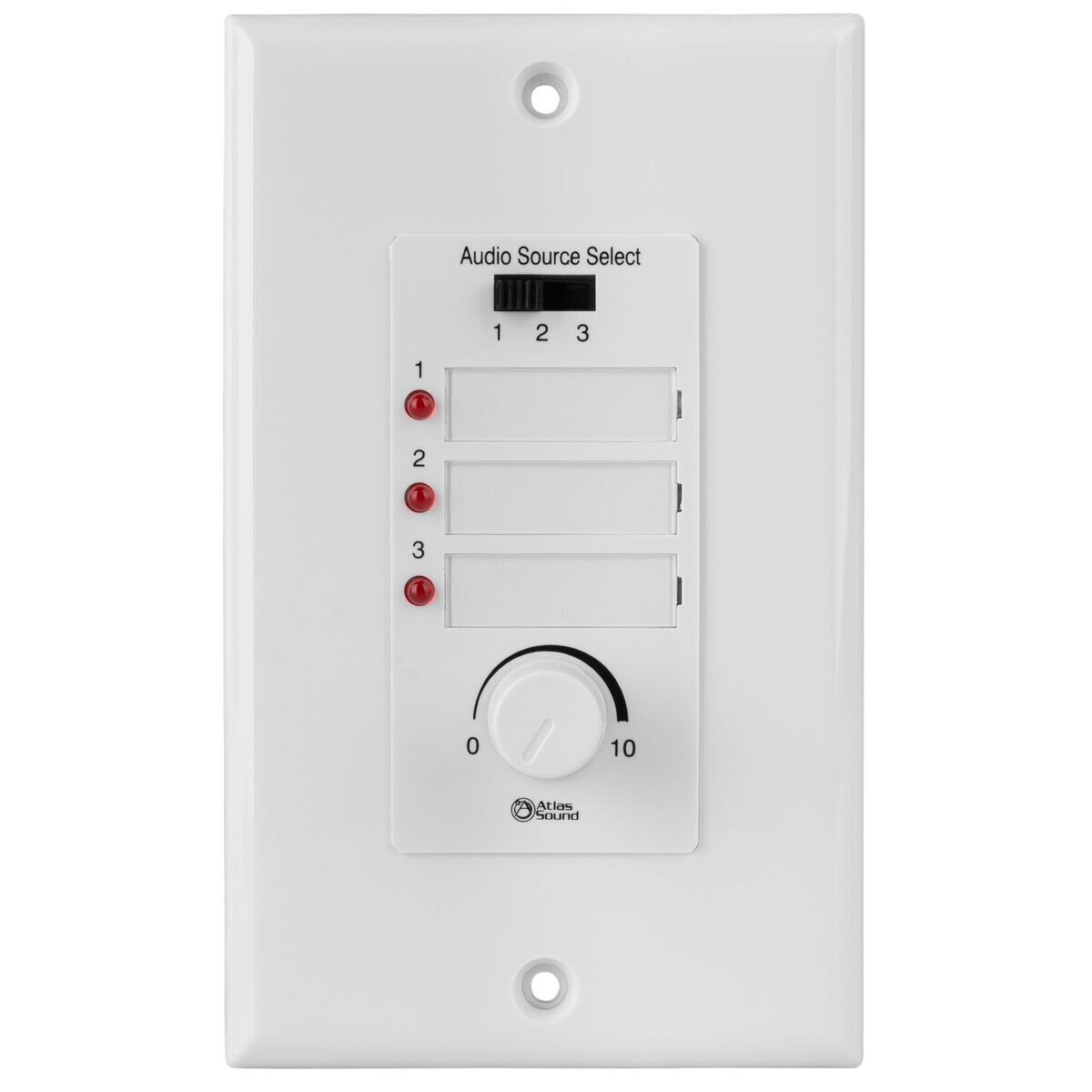 OPEN BOX Atlas Sound WPDMIX42RT Wall Plate Input Select Switch Volume